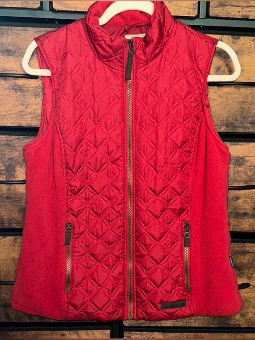 G.H. Bass red quilted vest